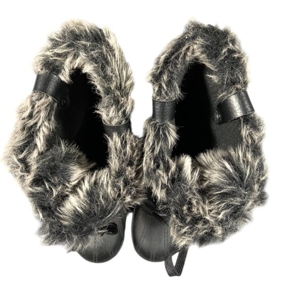 New Quest Powder Womens Size 8 Black/Grey Winter Boots Faux Fur NWT - Picture 9 of 13